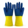Robustt Heavy Duty Rubber Hand gloves – 1 Pair (Free Size, Multicolor) for Dishwashing, gardening, kitchen cleaning