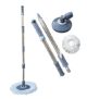 Livronic® Classic Blue Mop Stick India’s Biggest Rod Set Easy to fit for All Bucket | Stainless Steel Spin mop Stick with 360 Degree Rotating with 1 Microfiber Refill Clean for Home Kitchen and Bathroom Cleaning (Set of 1) Mop Set (BLUE)