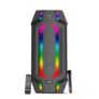 Intex Boombox 80W DJ Party Speaker | Upto 3 Hour Playback Time & Wireless Karaoke Mic | 7 Mode RGB Lights, Dynamic Bass and Sound Effect | LED Display, TWS Function & Remote Control (Black)