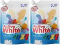 Active White Liquid Detergent – 5L Mega Pack | Lavender Fragrance | Front Load & Top Load Machine Wash & Bucket Wash Expert | Powerful Stain Removal | Gentle on Clothes | Value Family Refill Pack