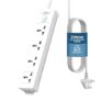 EMBOX 1500W Extension Board with Switches | 4 Universal Sockets Master Switch | 6 amp Spike Guard, LED Indicator| 2 Meter Extension Cord