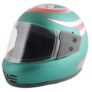 Sage Square Audi Kimi Full Face Helmet | ISI Certified | Clear Visor | Comfort Inner Padding | Designed for Extra Comfort & Style (Green Matte-Red Decal) (Medium)