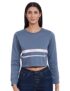 FUSEFIT WMN PF Hustle RN Crop Sweat Blue, XS