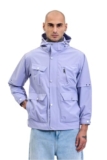 SNITCH Men Casual Jacket | Relaxed Fit High Neck Full Sleeve Solid Pattern | 100% Polyester, Zippered Closure, Machine Washable, Durable & Comfortable |Light Lavender, XXL