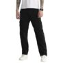 SNITCH Men’s Plain Cargo Pants | Casual Wear| College Street Wear Streetwear Style | Cotton Loose Fit Button Black