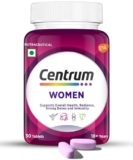 Centrum Women, World’s No.1 Multivitamin with Biotin, Vitamin C & 21 vital Nutrients for Overall Health, Radiance, Strong Bones & Immunity (Veg) Pack of 30 Tablets