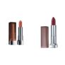 Maybelline New York Color Sensational Creamy Matte Lipstick, 696 Burgundy Blush, 3.9g And Maybelline New York Color Sensational Creamy Matte Lipstick, 657 Nude Nuance, 3.9g