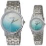 Sonata Bandhan Quartz Analog Gradient Silver & Blue Dial Silver Metal Strap Watch for Couple – NT10138925SM01