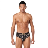 Macroman M-Series MW Signature Collection by Rohit Bal Premium Tencel, Spandex Mens Briefs Black X-Large MMS8611
