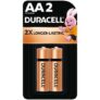Duracell Alkaline AA Battery, pack of 2, Everyday Devices, Clock, Toy, Remote (101860126)