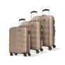 Aristocrat Comet 8 Wheel Set of 3 (Small+Medium+Large) Hard Case Trolley Bag | Combination Lock | Tough And Durable Polycarbonate Luggage | 3 Year International Warranty|Suitcase for Travel| Champagne