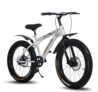 URBANSTAR Hulk | 20T BMX | Double DISC | Fat Tyres Semi Assembled | 20 T Fat Tyre Cycle (Single Speed, White), Rigid, Kid, 20″ Inches