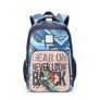 Gear Frolic 19″/24L Large Water Resistant School Bag/Casual Backpack/Daypack/Laptop Bag for Boys/Girls (Blue – Cream)