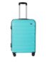 Teakwood Large 8 Wheel Trolley Bag, Hard Cabin with Zipper Closure, Adjustable Push Button & Cross Side Strap, TSA Lock System 360 Degree (Medium, Aqua Green)