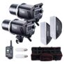 GODOX MS200 Studio Light Kit 200Ws GN53 5600K | Bowens Mount Portable Monolight | Built-in GODOX 2.4G Wireless System | 150W Modeling Lamp | Outstanding Power Output Stability (MS200 Kit)