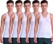 T.T. Men Titanic Sleevless Vest (Pack of 5) White