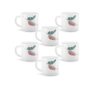 Treo By Milton Opalware Amara 18 Palma Cup Set | Microwave & Dishwasher Safe | Bone-Ash Free | Tempered Toughness | Set of 6, 180 ml Each | White | Mug Set for Tea, Coffee, Daily Use & Gifting