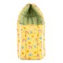 BUMTUM 0-6 Months New Born Baby Unisex Cotton Carry Bag/Sleeping Bag, 3 in 1 Baby Bed, Carry Nest for Infant, Sun Print (Lemon)