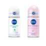 NIVEA Women’s Deodorant Roll-On, Whitening Smooth Skin, 50Ml And Deodorant Roll On, Pearl & Beauty, 50Ml, 2 count