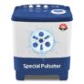 Voltas Beko, A Tata Product 6.5 Kg 5 Star Semi-Automatic Top Loading Washing Machine (WTT65UNX/OK3I0I0W01, Blue, Pulsator wash technology)