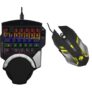 ZEBRONICS Zeb-Max Atom One-Handed RGB Gaming Mechanical USB Keyboard, 37 Keys with 5 Macro Keys, Wrist P