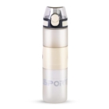 Attro ICY Sport 800ml Matt Finish Plastic Water Bottle with Straw and Designer Strap – Ideal for Gym, Workout, Sport 800mls, Travel, School & Office – Stylish & Sleek Hydration Solution Chiffon White