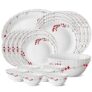 Larah by BOROSIL Verona Opalware Dinner Set, 21-Pieces, White
