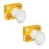 wipro Garnet 7W Round LED Alpha Panel | Warm White Light (2700K) | Recessed Down Light for False Ceiling | Cutout – 82mm | Pack of 2