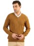 Pivl Men’s Winter Self Designed Casual Trendy and Warm Sweater_Mustard_M