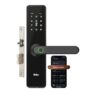QUBO Smart Door Lock Essential from Hero Group | 7-Way Unlocking | Mobile App | Fingerprint | OTP Remote Unlocking | PIN | RFID Card | Mechanical Key | 2 Year Brand Warranty | (Black)