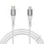 Boat Type C to Lighting Cable for 27W Fast Charging | 480 Mbps Data Transfer | 1.2 m (3.9 ft) Perfect Cable Length | Premium Nylon Braiding | Durable & Tangle-Free | with Silicon Tie (Arctic White)