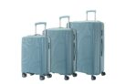 KAMILIANT by American Tourister Selva|Trolley Bag Set of 3 (56+69+80 cms) for Travel| Hard Case Polypropylene (PP) Suitcase|360° 8-Wheel Spinner Luggage Trolley|Combination Lock|Stone Blue
