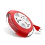 Goldmedal Krysta 2 Pin Heavy-Duty 5-Meter Cable Extension Cord |Master Switch with Indicator|Universal Sockets | Ultra-Smooth Rotation Extension Board for Home & Office| (White and Red)