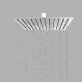 BonKaso Square Slim Rain Shower Head 6 Inch – Stainless Steel, Chrome Finish, Wall Mounted, Long-Lasting, Rust-Free, Corrosion Resistant, Relaxing Spa-Like Bath Experience | Deluge