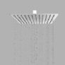 BonKaso Square Slim Rain Shower Head 6 Inch – Stainless Steel, Chrome Finish, Wall Mounted, Long-Lasting, Rust-Free, Corrosion Resistant, Relaxing Spa-Like Bath Experience | Deluge