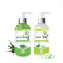 Greenleaf Pure Aloe vera gel 190 g & Greenleaf Aloe Cucumber gel 190g Combo Natural Moisturizer for Face