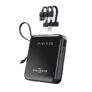 CALL MATE DX03 Power Bank 10000mAh Li-Polymer with 2.4 Fast Charging with 1 USB Port and 2 Input (Micro, Type C),Semi Digital Battery Indicator, in-Built 3 in 1 Detachable Cable (Black)
