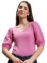 Ketch Women Short Sleeve Casual FIT Tops KHTP000482-M Pink
