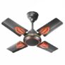 LONGWAY Kiger P1 600 mm/24 inch Ultra High Speed 4 Blade Anti-Dust Decorative Star Rated Ceiling Fan 2 Years Warranty (Smoked Brown, Pack of 1)