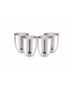 Tosaa Stainless Steel Lotus Glasses Pack of 4 – Non-Reactive Material Keeps Beverages Safe and Fresh, Suitable for Water, Juice, Milk, Or Cold Beverages
