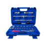 AvitaDomus Hand Tool DN-2462 46-Piece 1/4″ (6.35mm) Drive Hex Socket Set with 72-Tooth Reversible Ratchet – CrV Steel Construction for Automotive, Construction, DIY & Engineering