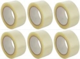 CRAE Packaging Transparent Cello Tape For Office, Home and E-Commerce Packing | 1INCH Diameter | 100 Meter | Pack of 6