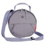 Storite Mini Round Sling Bag for Women, Stylish Nylon Waterproof Crossbody Shoulder Bag with Multi-Compartment – Purple