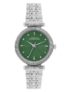 French Connection Textured Green Round Dial with IP Steel Stainless Steel Metal Strap Watch – for Womens FCN0133SM