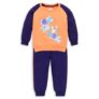 LuvLap Baby Boys Full Sleeve Sweatshirt & Pyjama Set Pack Of 1, Cotton Rich Fleece, Papaya, M (3 to 6 Months)