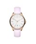 MVMT Coronada Qtz Basic Analog Calendar White Round Dial Women’s Watch, Rose Leather Material, Rose Band – 28000021-D