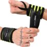 FITINC Weight Lifting Wrist Support for Men & Women with Thumb Loop Strap for Gym & Workout – Made of Premium Velcro and Elastic Band | Black – Neon Yellow