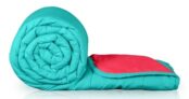 Zinnia Ultra Soft Microfibre Reversible Comforter – Double 230 x 255 CM, Red and Bright Aqua.(Solid – Vibrant)