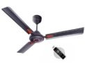 LONGWAY Aero 1200 mm BLDC Ceiling Fan with Remote Control | BEE 5 Star Rated Energy Efficient | Ultra High Speed 3 Blade Anti-Dust Decorative Ceiling Fan (1, Smoked Brown)