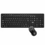 TAG KBWM1000 Black Wireless Keyboard & Mouse Combo Kit with USB 2.4Ghz Nano Receiver, Linear Chiclet Keys, Upto 10M Clicks, Full 104 Keys & 10 Multimia Keys, 6 Buttons Mouse, for Windows/Mac/Linux